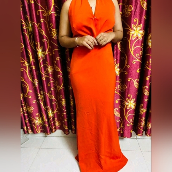 Urban Outfitters Dresses Urbanic Long Designer Orange One Piece